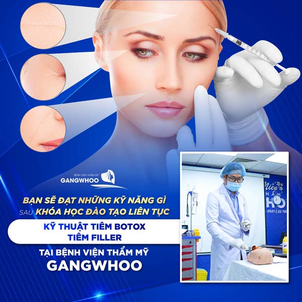 Khóa học đào tạo liên tục kỹ thuật tiêm Botox, tiêm filler tại BVTM Gangwhoo